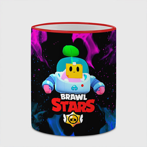 Кружка цветная BRAWL STARS SPROUT 13 / 3D-Красный кант – фото 2