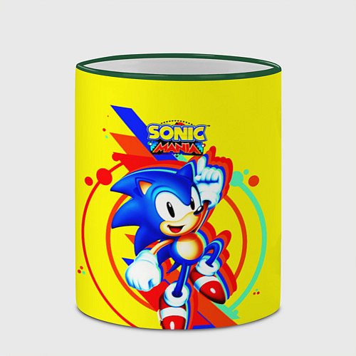 Кружка цветная SONIC / 3D-Зеленый кант – фото 2