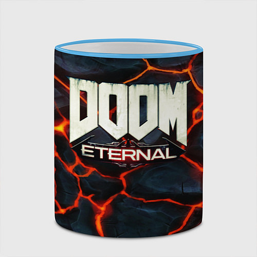 Кружка цветная DOOM: ETERNAL / 3D-Небесно-голубой кант – фото 2