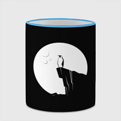 Кружка 3D Одинокий Пингвин, цвет: 3D-небесно-голубой кант — фото 2