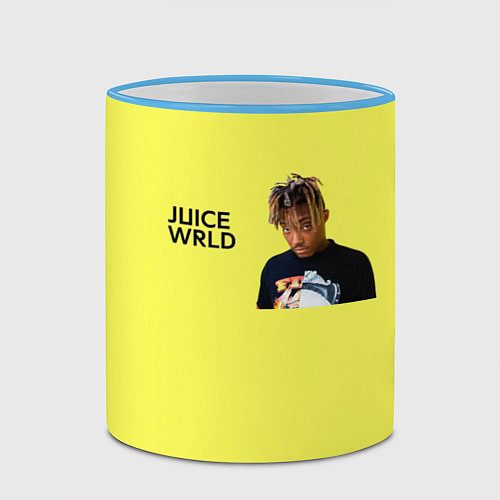 Кружка цветная Juice WRLD / 3D-Небесно-голубой кант – фото 2