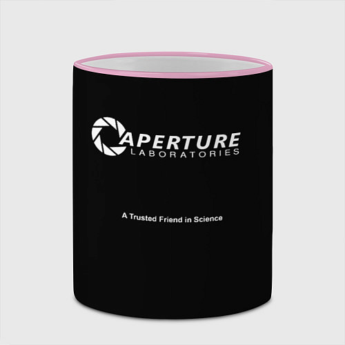 Кружка цветная Aperture / 3D-Розовый кант – фото 2