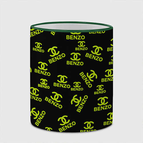 Кружка цветная Benzo Gang - Big Baby Tape / 3D-Зеленый кант – фото 2