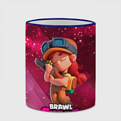 Кружка 3D Jessie brawl stars, цвет: 3D-синий кант — фото 2