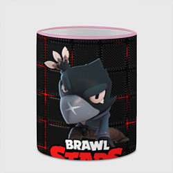 Кружка 3D Brawl Stars Crow Ворон, цвет: 3D-розовый кант — фото 2