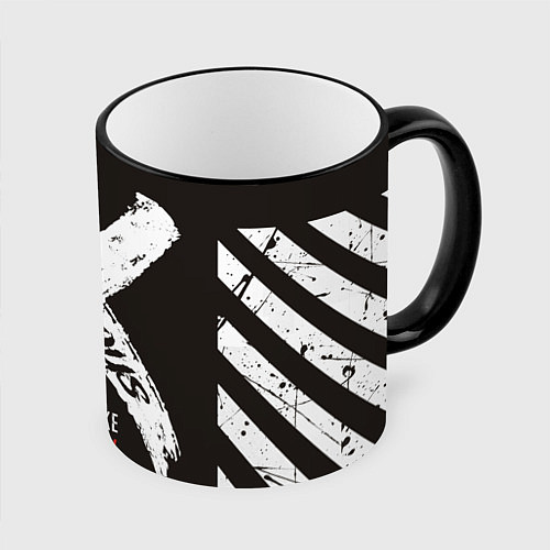 Кружка цветная Off-White: Dangerous / 3D-Черный кант – фото 1