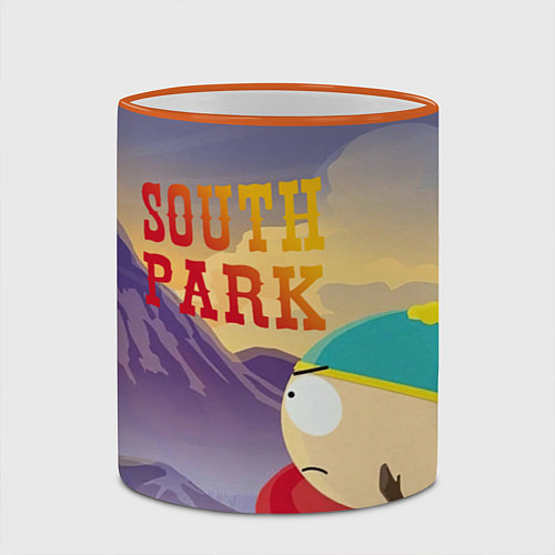 Кружка цветная South Park Картмен / 3D-Оранжевый кант – фото 2