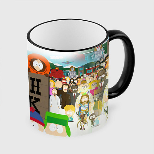 Кружка цветная ЮЖНЫЙ ПАРК / 3D-Черный кант – фото 1
