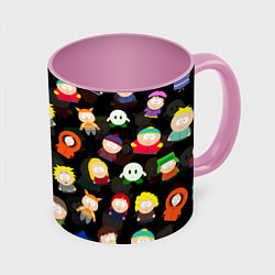 Кружка 3D ЮЖНЫЙ ПАРК, цвет: 3D-белый + розовый