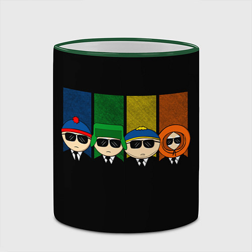 Кружка цветная South Park / 3D-Зеленый кант – фото 2