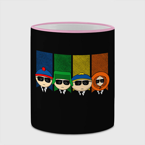 Кружка цветная South Park / 3D-Розовый кант – фото 2