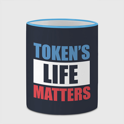 Кружка цветная TOKENS LIFE MATTERS / 3D-Небесно-голубой кант – фото 2