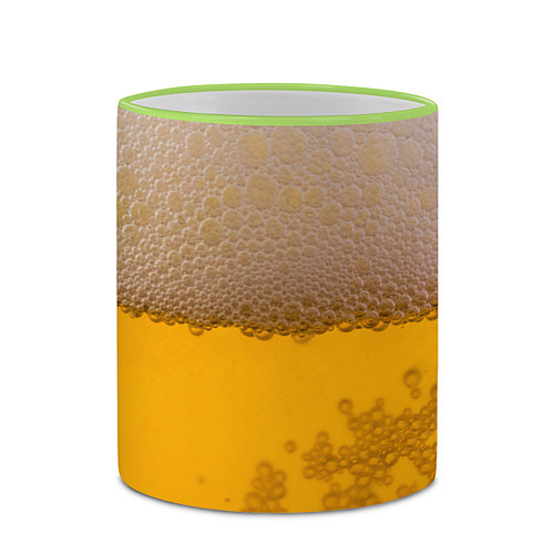 Кружка цветная Пиво / 3D-Светло-зеленый кант – фото 2