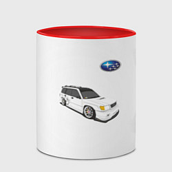 Кружка 3D SUBARU, цвет: 3D-белый + красный — фото 2