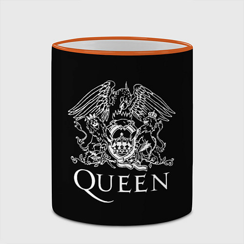 Кружка цветная QUEEN / 3D-Оранжевый кант – фото 2