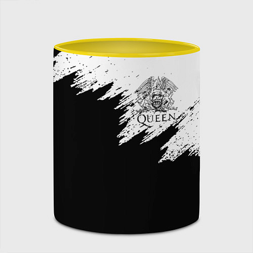 Кружка цветная QUEEN / 3D-Белый + желтый – фото 2