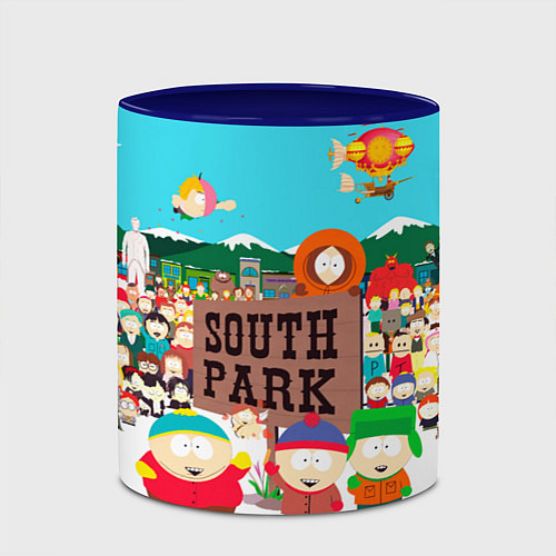 Кружка цветная South Park / 3D-Белый + синий – фото 2