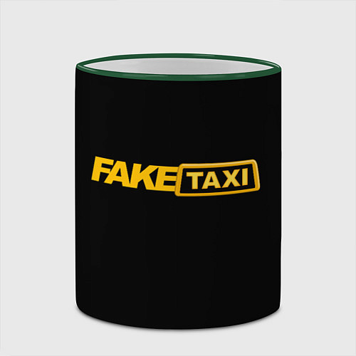 Кружка цветная Fake Taxi / 3D-Зеленый кант – фото 2