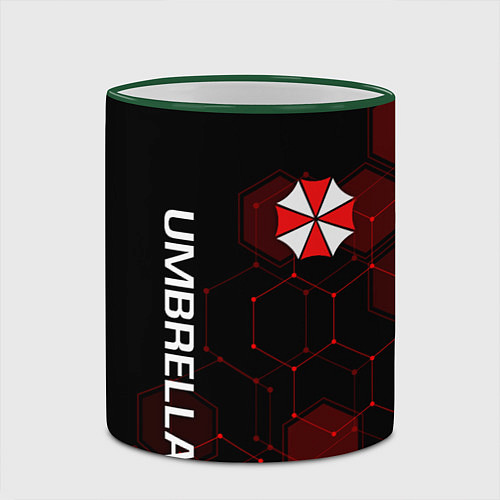 Кружка цветная UMBRELLA CORP / 3D-Зеленый кант – фото 2