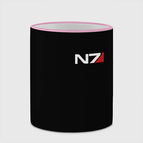 Кружка цветная MASS EFFECT N7 / 3D-Розовый кант – фото 2