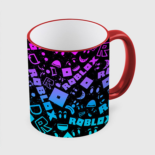 Кружка цветная Roblox / 3D-Красный кант – фото 1