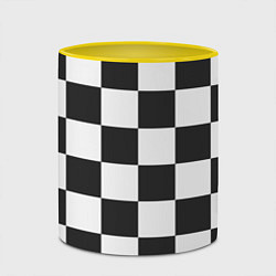 Кружка 3D Шахматка, цвет: 3D-белый + желтый — фото 2