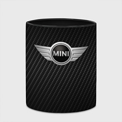 Кружка 3D MINI COOPER CARBON, цвет: 3D-белый + черный — фото 2