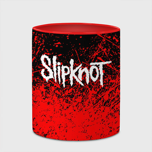 Кружка цветная SLIPKNOT / 3D-Белый + красный – фото 2