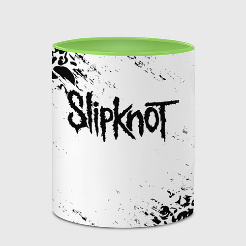 Кружка цветная SLIPKNOT / 3D-Белый + светло-зеленый – фото 2