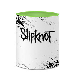 Кружка 3D SLIPKNOT, цвет: 3D-белый + светло-зеленый — фото 2
