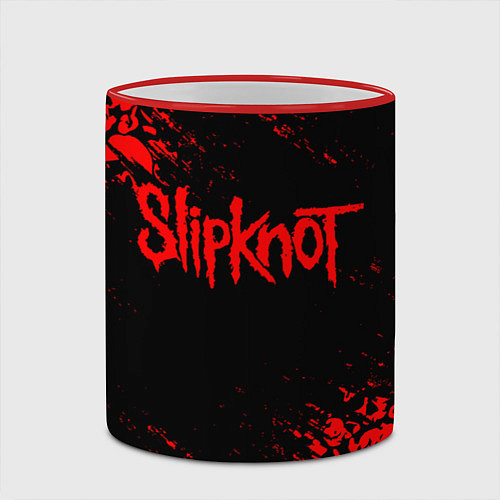 Кружка цветная SLIPKNOT / 3D-Красный кант – фото 2