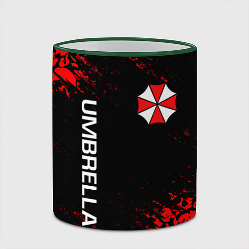 Кружка цветная UMBRELLA CORP / 3D-Зеленый кант – фото 2