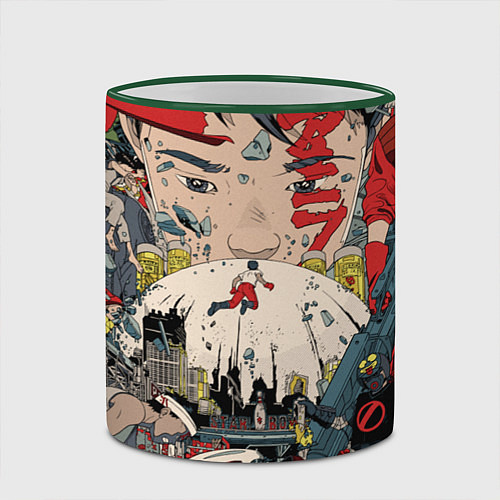 Кружка цветная AKIRA / 3D-Зеленый кант – фото 2