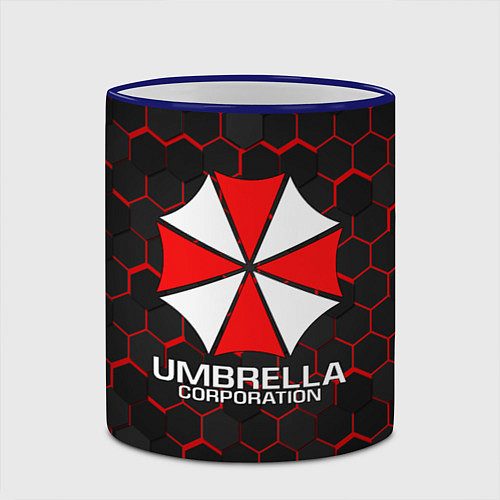 Кружка цветная UMBRELLA CORP / 3D-Синий кант – фото 2