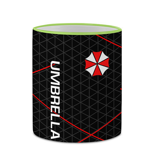 Кружка цветная UMBRELLA CORP / 3D-Светло-зеленый кант – фото 2