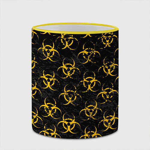 Кружка цветная YELLOW BIOHAZARD / 3D-Желтый кант – фото 2