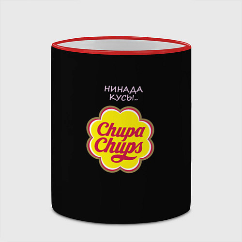 Кружка цветная Chupa chups / 3D-Красный кант – фото 2