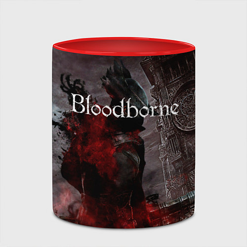 Кружка цветная Bloodborne / 3D-Белый + красный – фото 2