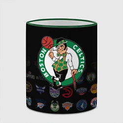 Кружка 3D Boston Celtics 1, цвет: 3D-зеленый кант — фото 2
