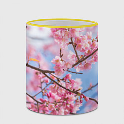 Кружка 3D Ветки Сакуры, цвет: 3D-желтый кант — фото 2