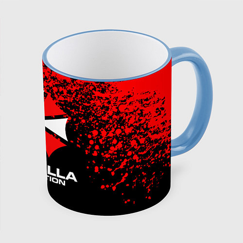 Кружка цветная Umbrella Corporation / 3D-Небесно-голубой кант – фото 1