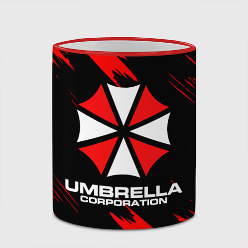Кружка цветная Umbrella Corporation / 3D-Красный кант – фото 2