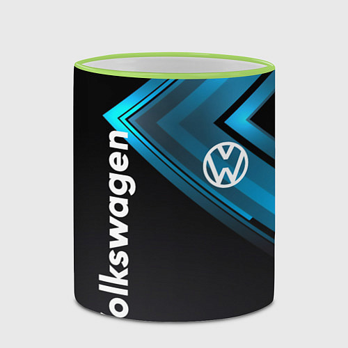 Кружка цветная Volkswagen / 3D-Светло-зеленый кант – фото 2