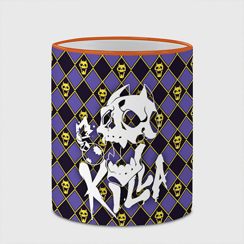 Кружка цветная KILLER QUEEN / 3D-Оранжевый кант – фото 2