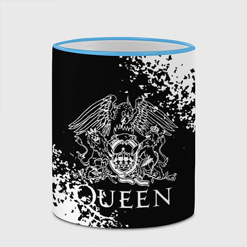 Кружка цветная QUEEN / 3D-Небесно-голубой кант – фото 2
