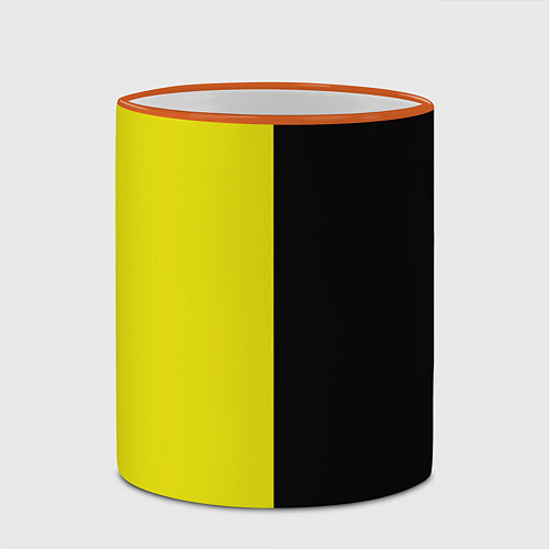Кружка цветная BLACK YELLOW / 3D-Оранжевый кант – фото 2