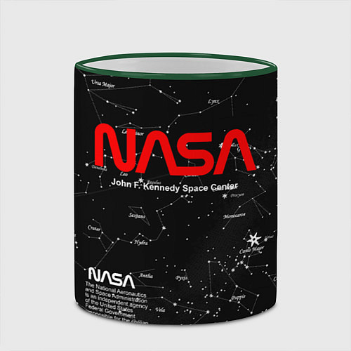 Кружка цветная NASA / 3D-Зеленый кант – фото 2
