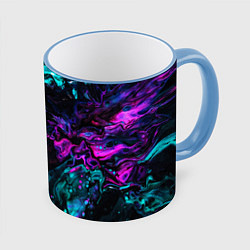Кружка 3D ABSTRACT, цвет: 3D-небесно-голубой кант