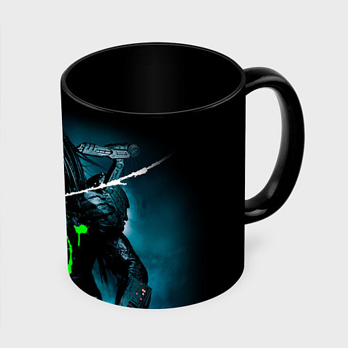 Кружка цветная PREDATOR / 3D-Белый + черный – фото 1