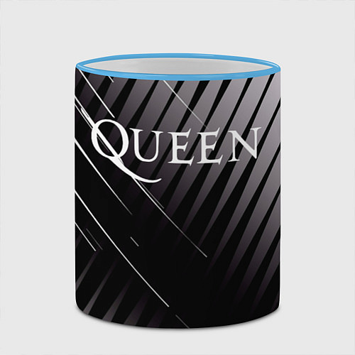 Кружка цветная Queen / 3D-Небесно-голубой кант – фото 2